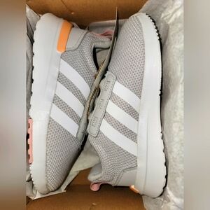 Adidas Racer TR21 'Grey Acid Orange' shoes; Unisex toddler size 10K